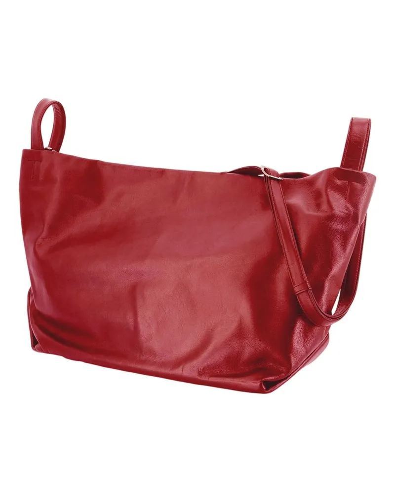 Yohji Yamamoto Tulip L Leather Shoulder Bag — Red Red