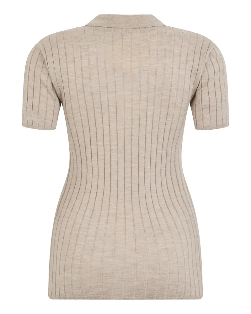 Totême Women Polo Top Silk-Cashmere Beige Tops Beige