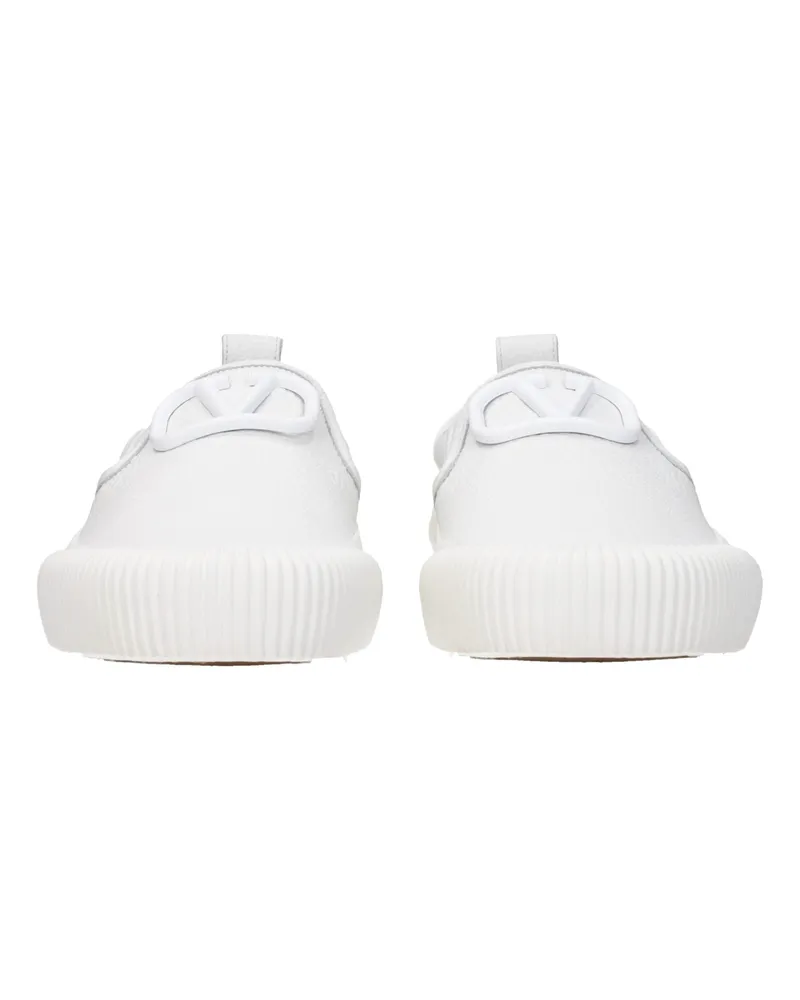 Valentino Garavani Men's White Leather Slip-On Loafers White