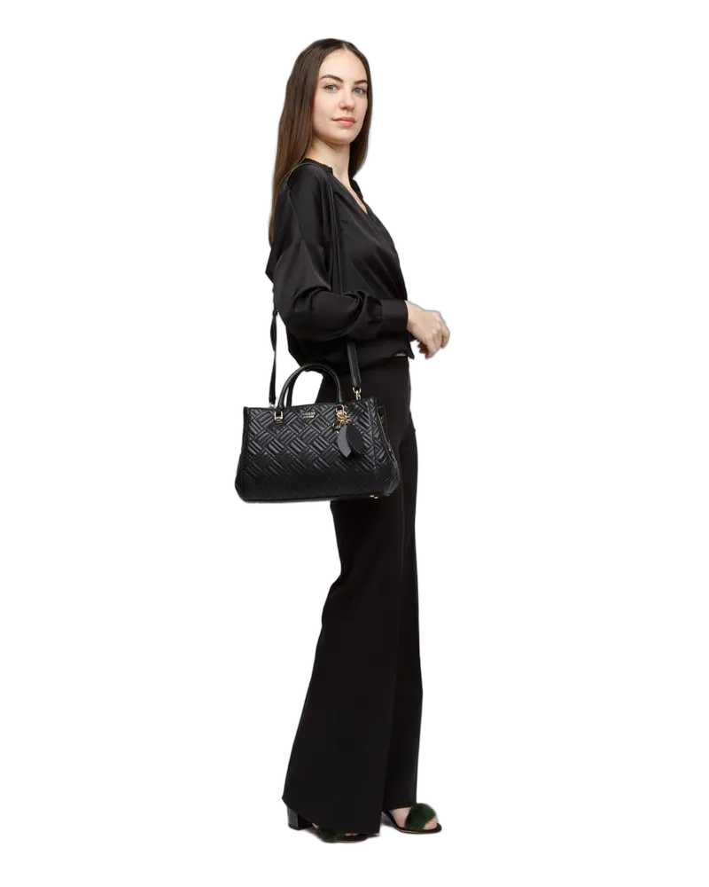 Guess Women's Satchel Black Polyurethane Satchel-bags Black