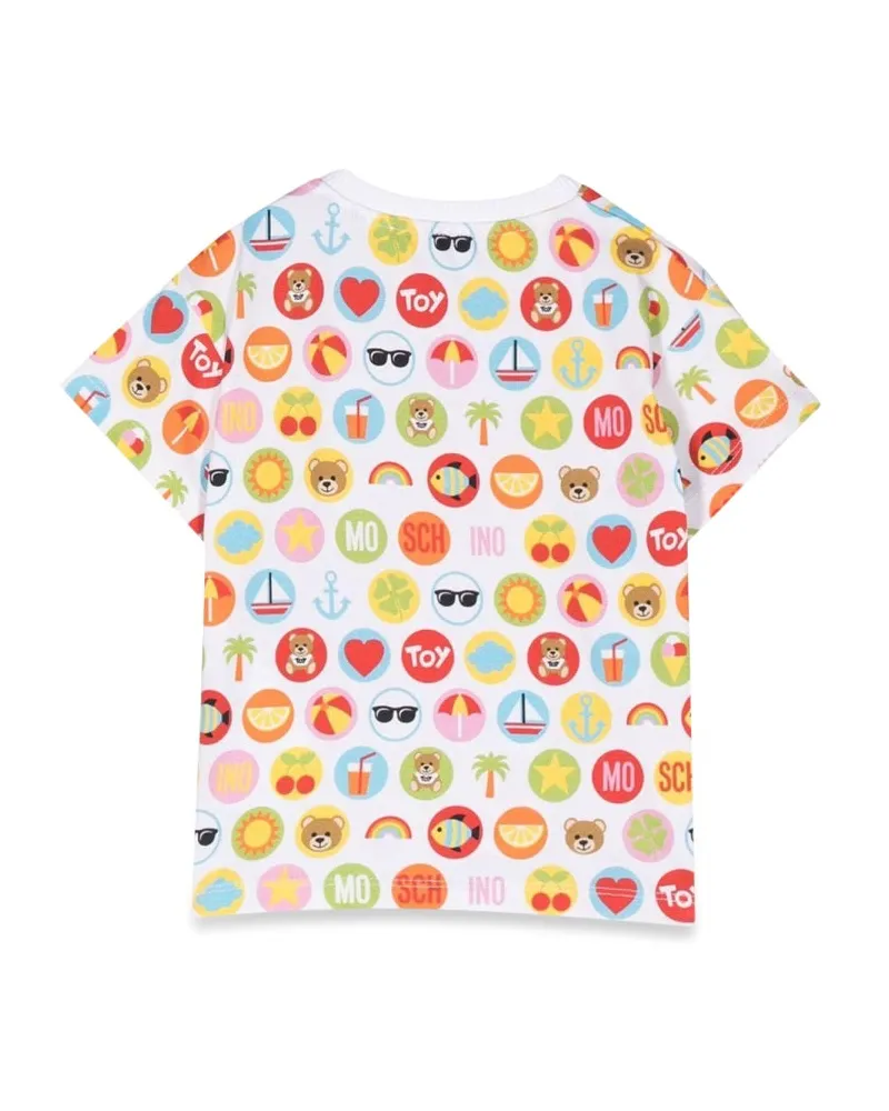 Moschino Multicolour Circle Print Cotton T-Shirt — Multicolor Multicolor
