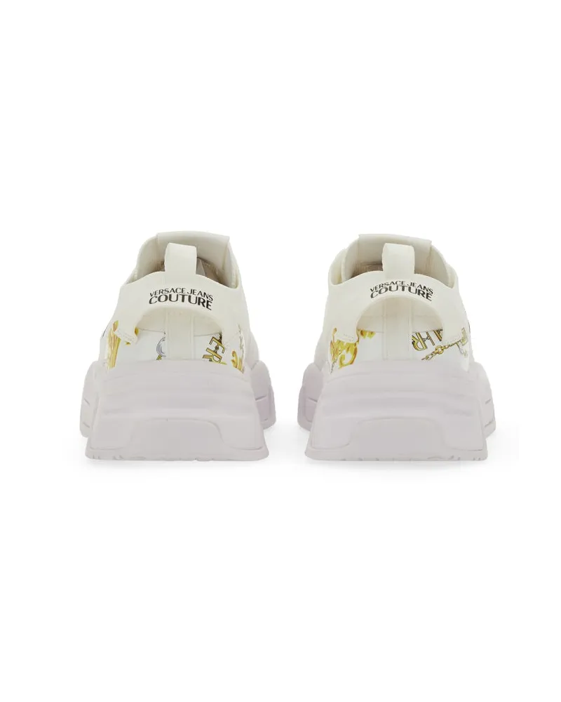 Versace Jeans Logo-Applied Sneaker — White White