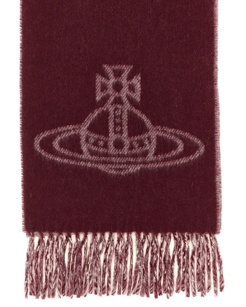 Vivienne Westwood Line Orb Scarf — Burgundy Burgundy