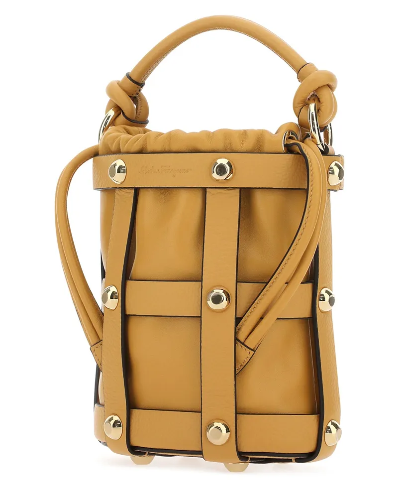 Ferragamo 211488757946 Languor Borse A Secchiello Bag Gold