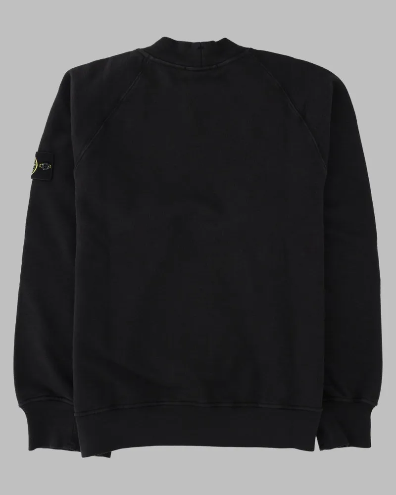 Stone Island Logo-Patch Cotton Sweatshirt — Black Black