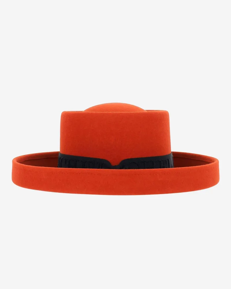 Maison Michel Women Hat Sonjador Orange Rabbit Felt Orange