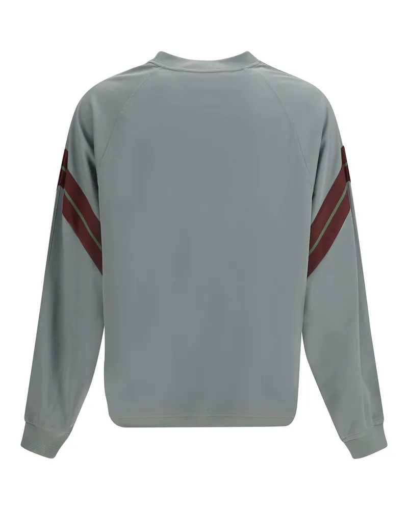 Palm Angels Men Urban Logo Track Sweatshirt Sage - Mauve Polyester Sweatshirts Sweater Gray