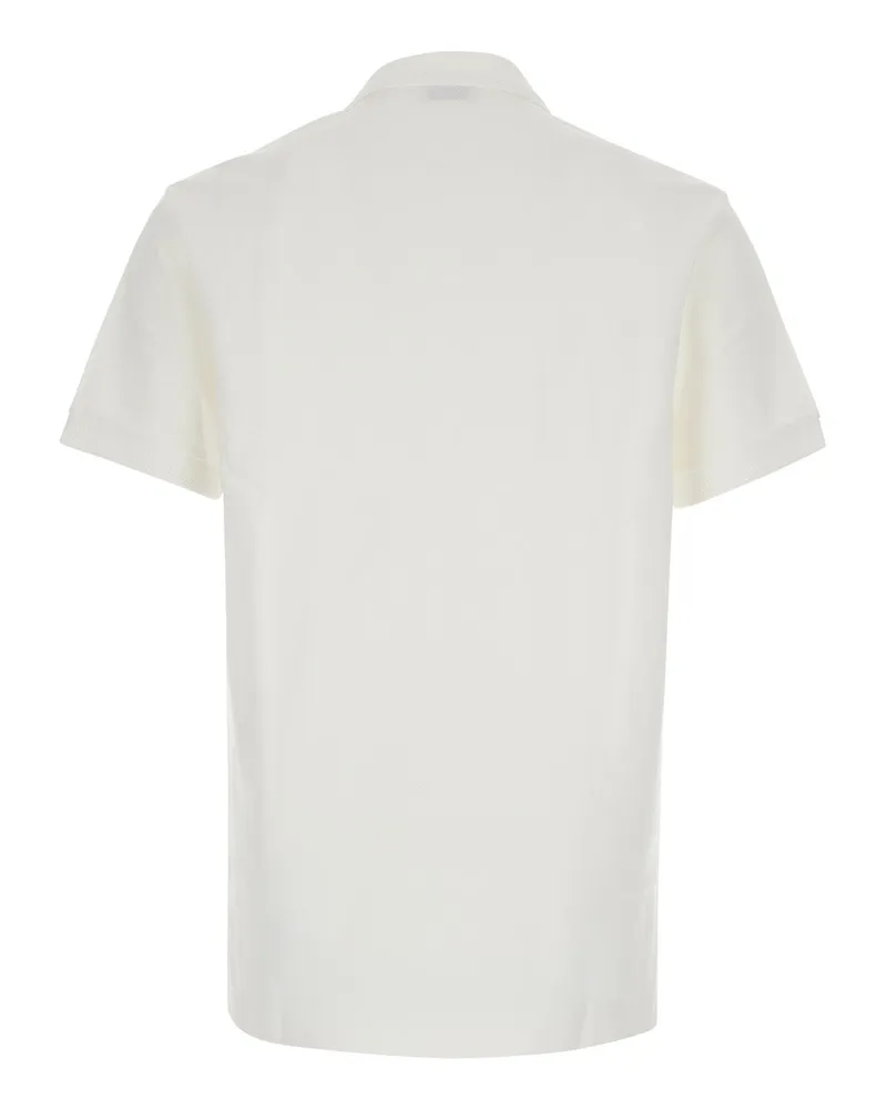 Burberry Men's Polo Shirt Eddie White Cotton T-Shirts And Polos White