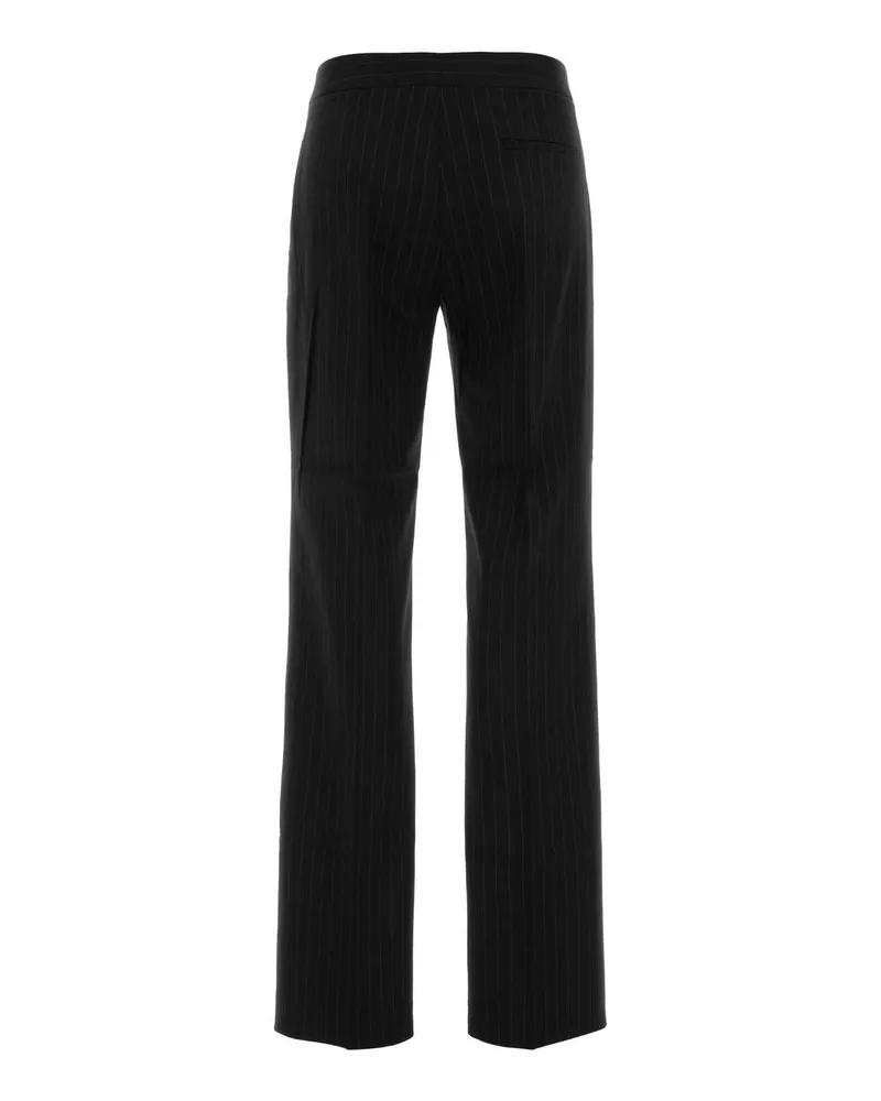 ANDAMANE Women's Embroidered Twill Gladys Pant Blackwhite Pantaloni Trousers Black