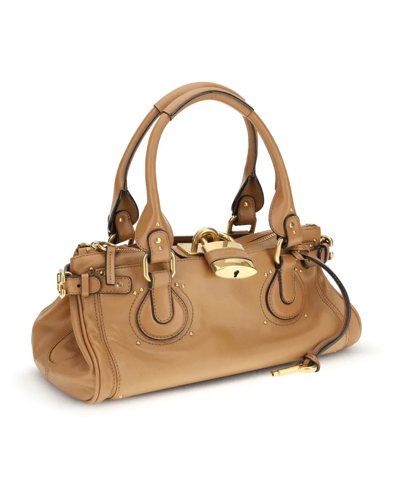 Chloé Paddington Top Handle Bag — Brown Brown