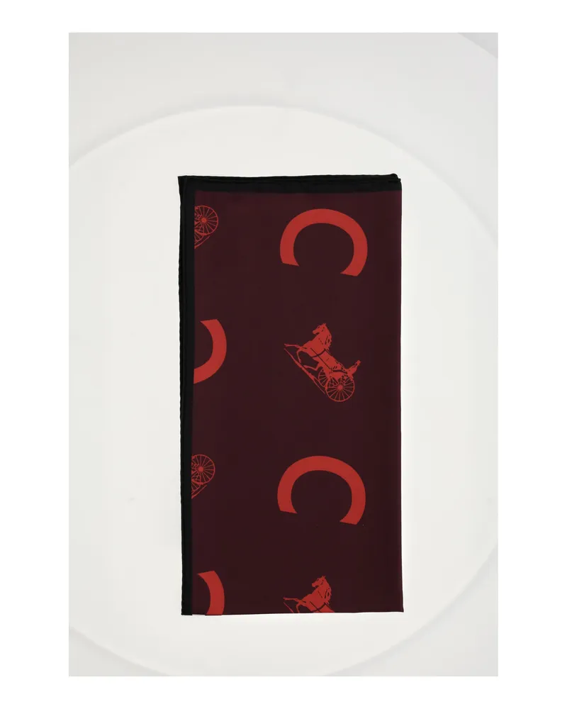 Celine Women's Silk Scarf Burgundy-Ivory-Camel Burgundy/ivory/camel Scarfs Burgundy