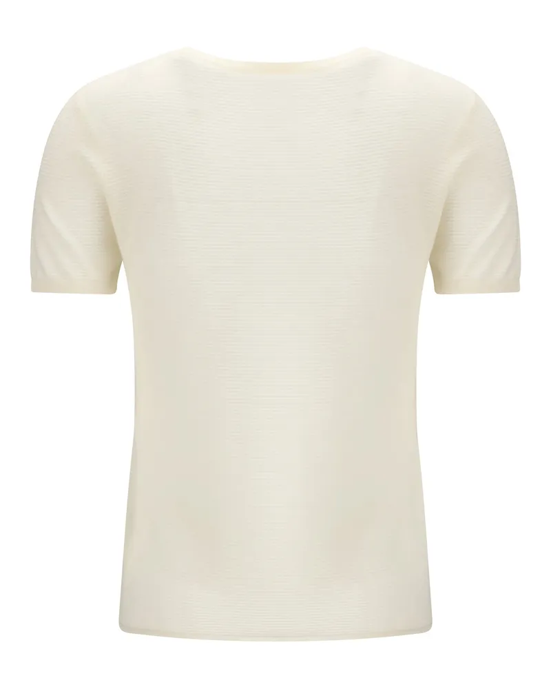 Lisa Yang Women's Ira T-Shirt Ivory Kashmir-Capra Hircus T-Shirts Kashmir/capra And Polos White