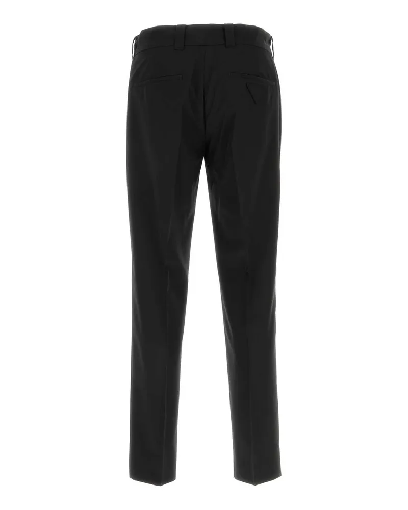 Prada Men's Black Wool Blend Pant Nero Exterior: Virgin Nylon Pantaloni Black