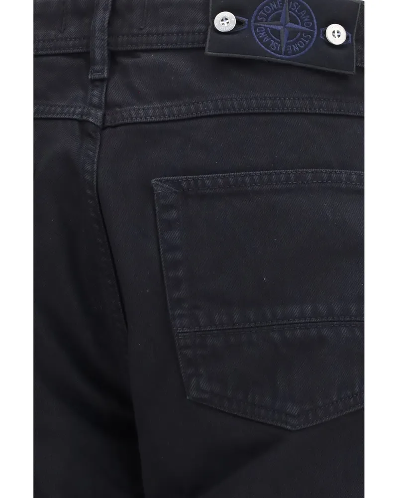 Stone Island Lightweight Denim Jeans — Black Black