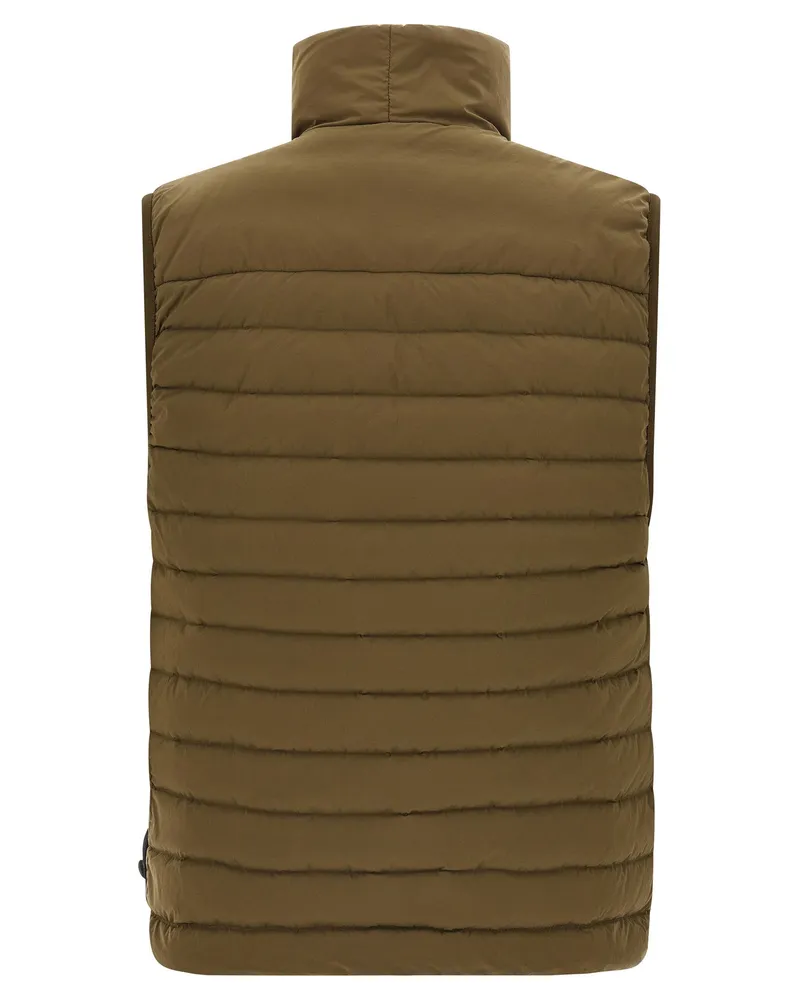 Stone Island Goose Down Padded Vest — Khaki Khaki