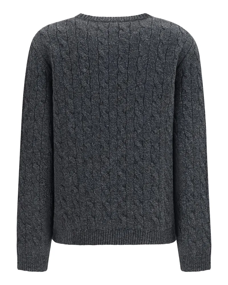 Valentino Garavani Women Sweater Virgin Wool Anthracite Melange Merino (ovis Aries Gray