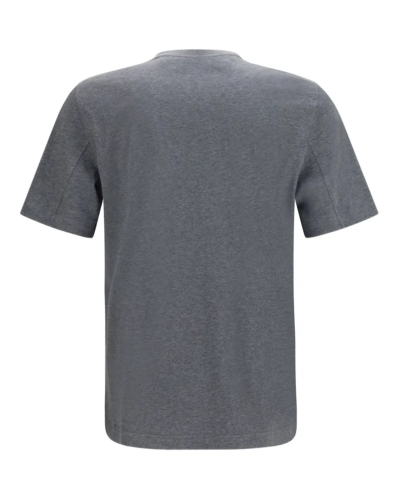 Brunello Cucinelli Men T-Shirt Printed Cotton Grey T-Shirts And Polos Gray