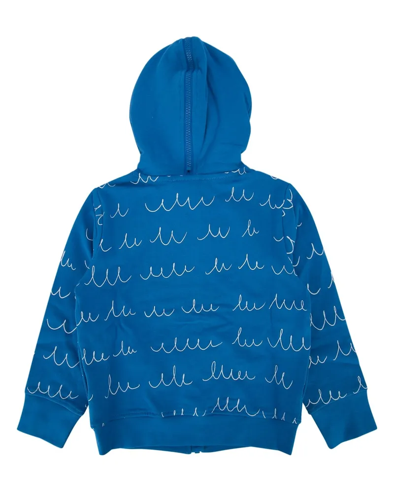 Stella McCartney Kids Boys' Jersey Cardigan Azzurrobianco Cotton Felpe Sweater Blue