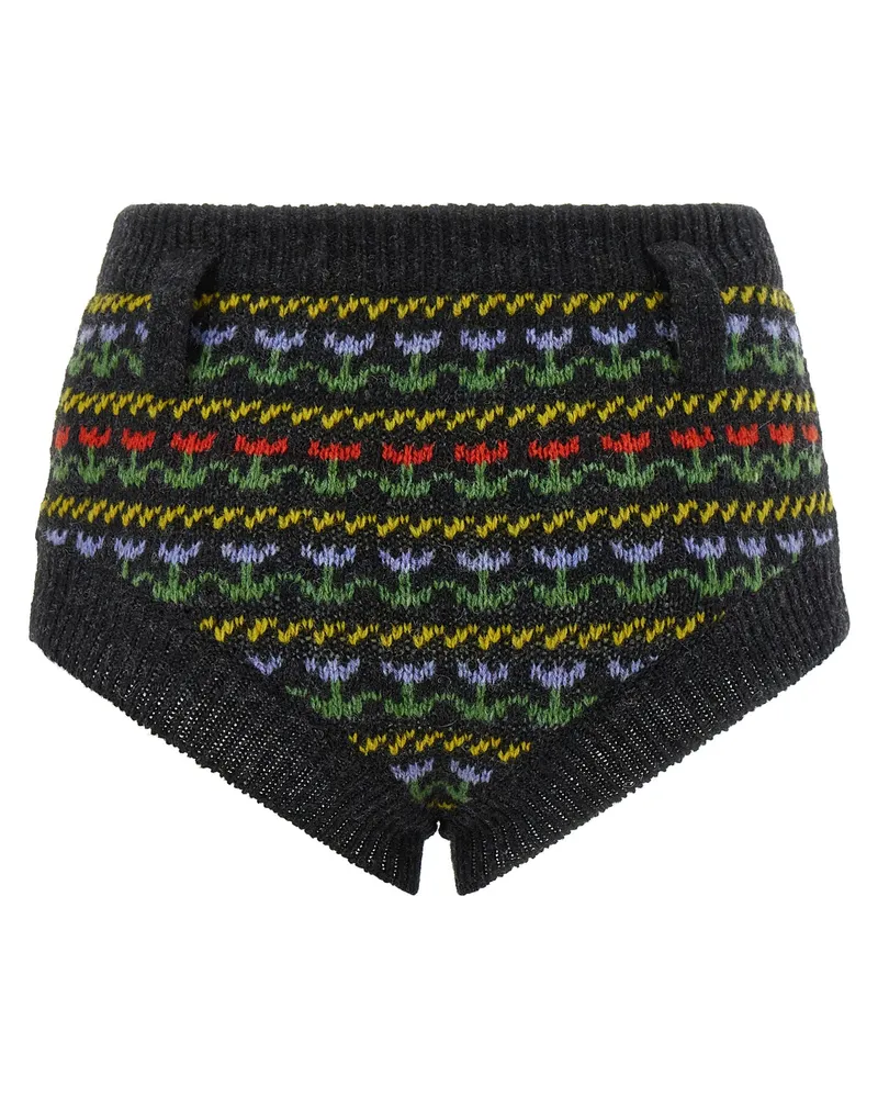Marni Jacquard Virgin Wool Bermuda Shorts — Gray Gray