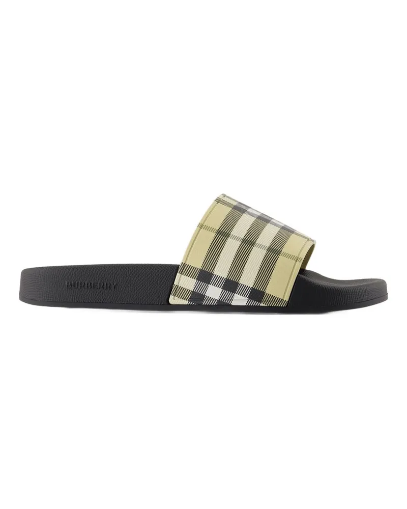 Burberry Women's Lf Furley Sandals -  Synthetic Beige Shoes Mules Beige