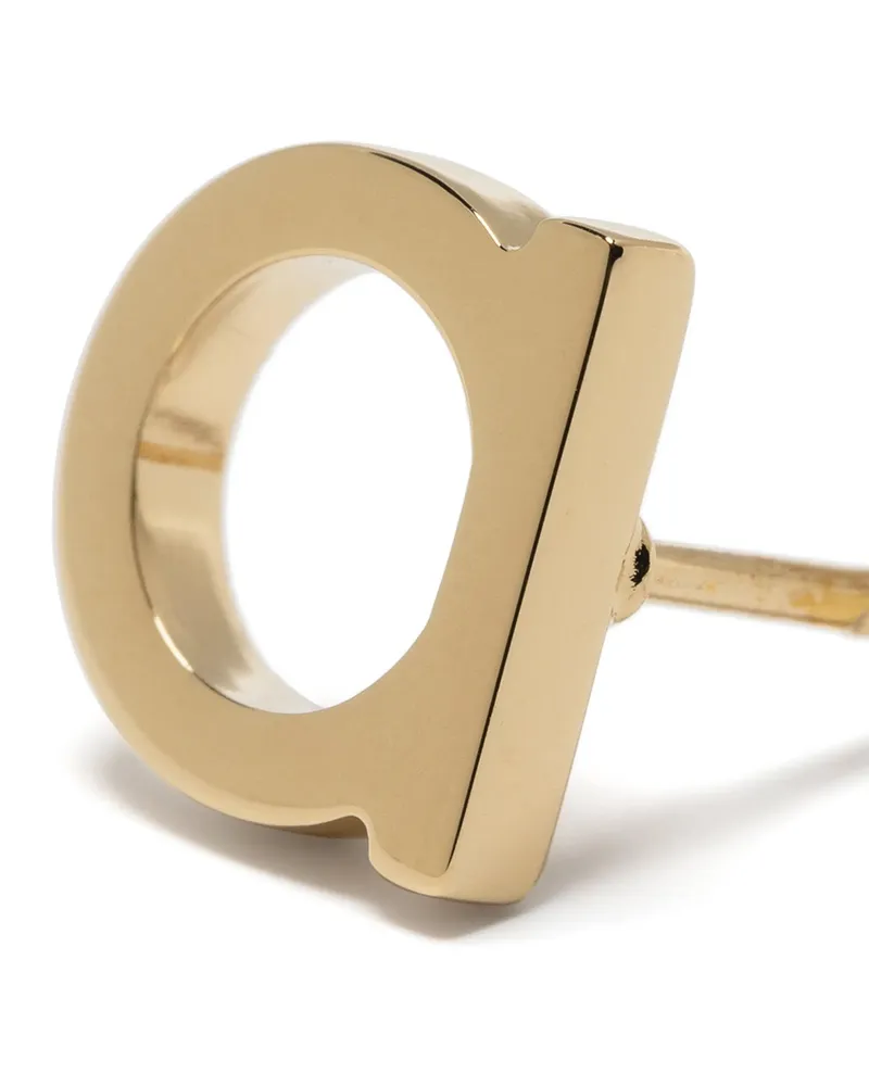 Ferragamo Gancini S Earrings — Gold Gold
