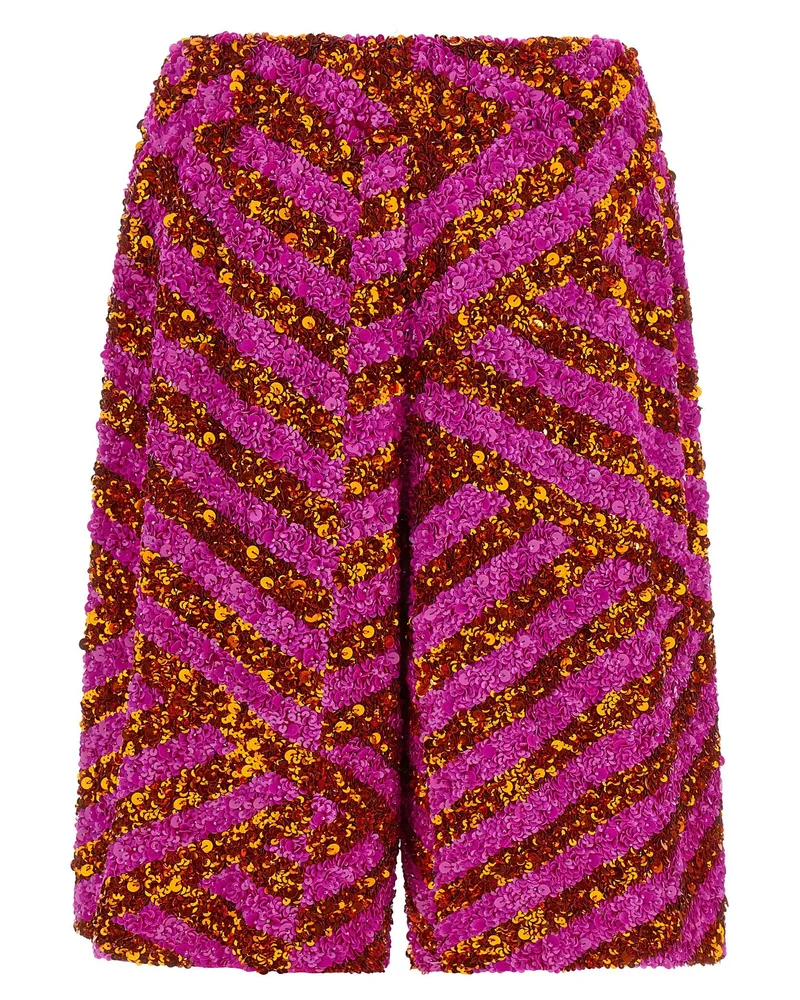 Dries van Noten Pomy Bis Bermuda Shorts — Purple Purple