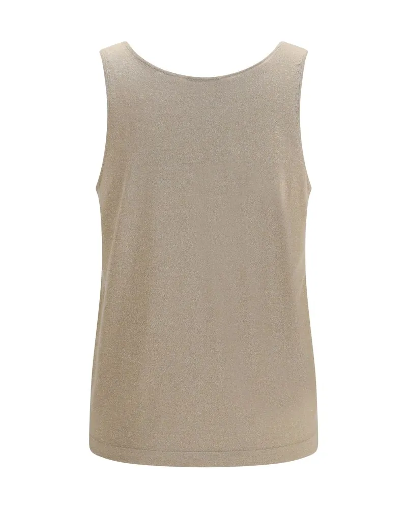 Brunello Cucinelli Women's Beige Cashmere Tank Tops Beige