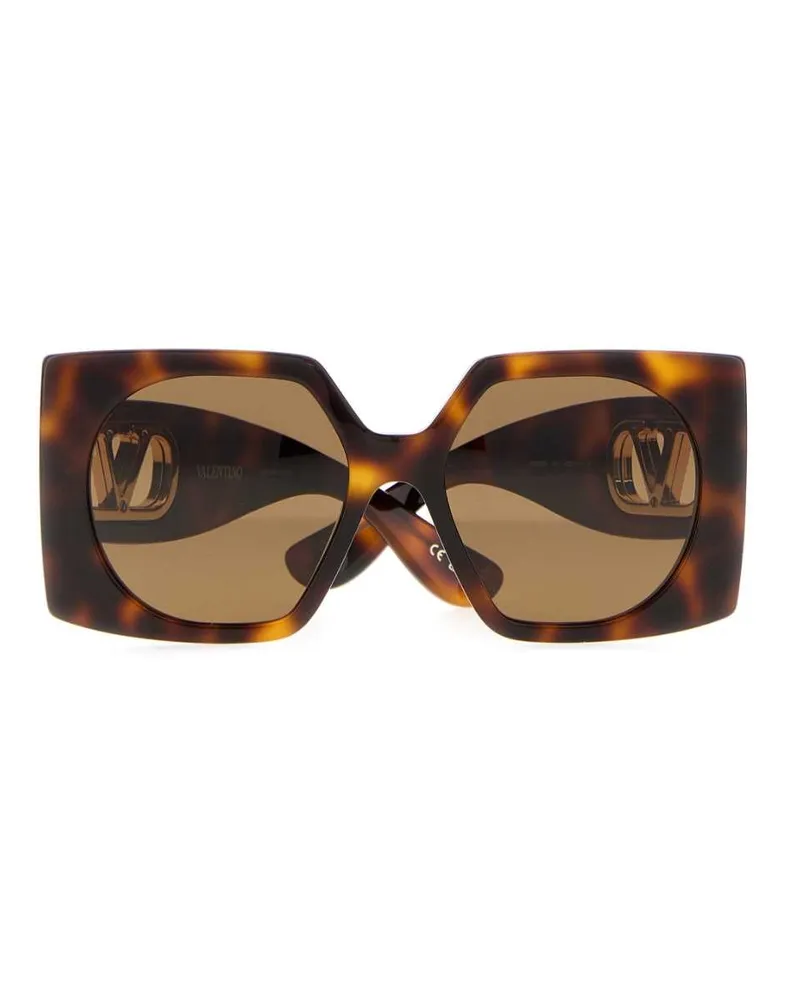Valentino Garavani Women's Multicolor Acetate Sunglasses Havanahavanabrown Exterior: Occhiali Da Sole Brown
