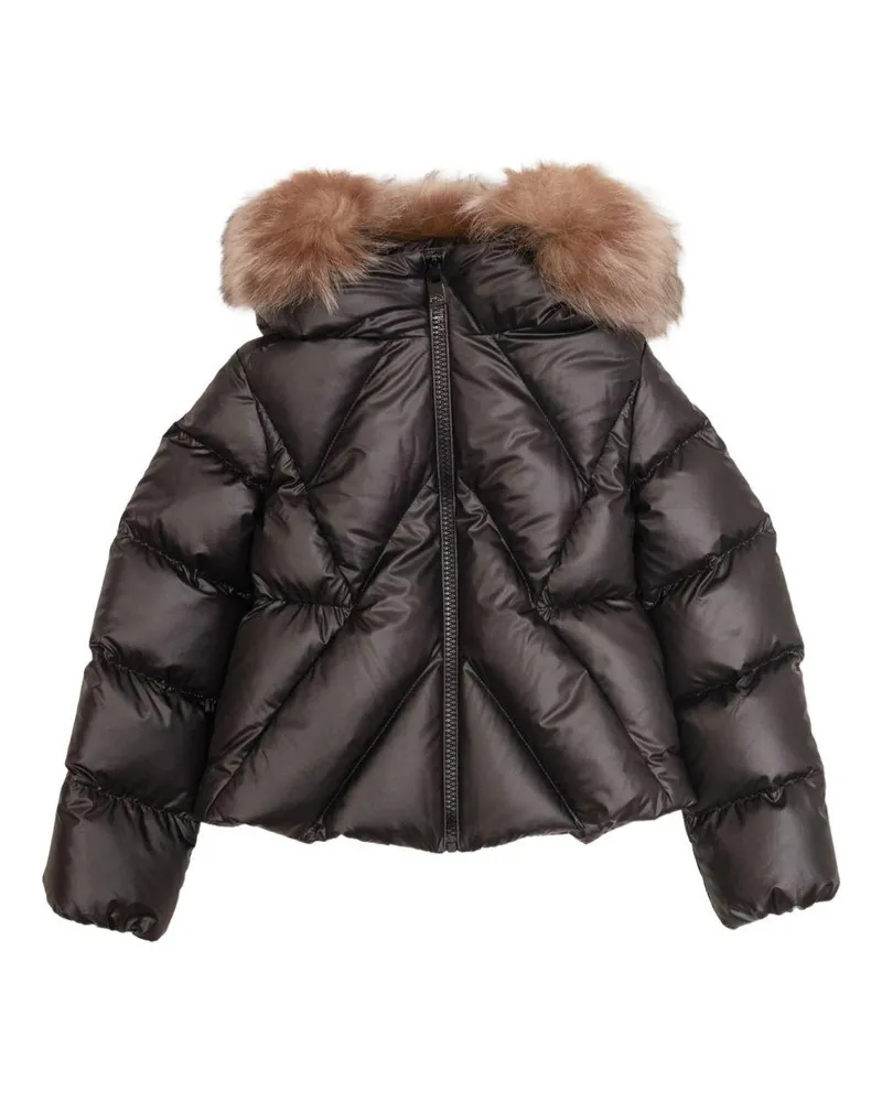 Moncler Boys' Down Jacket Black Padded Black