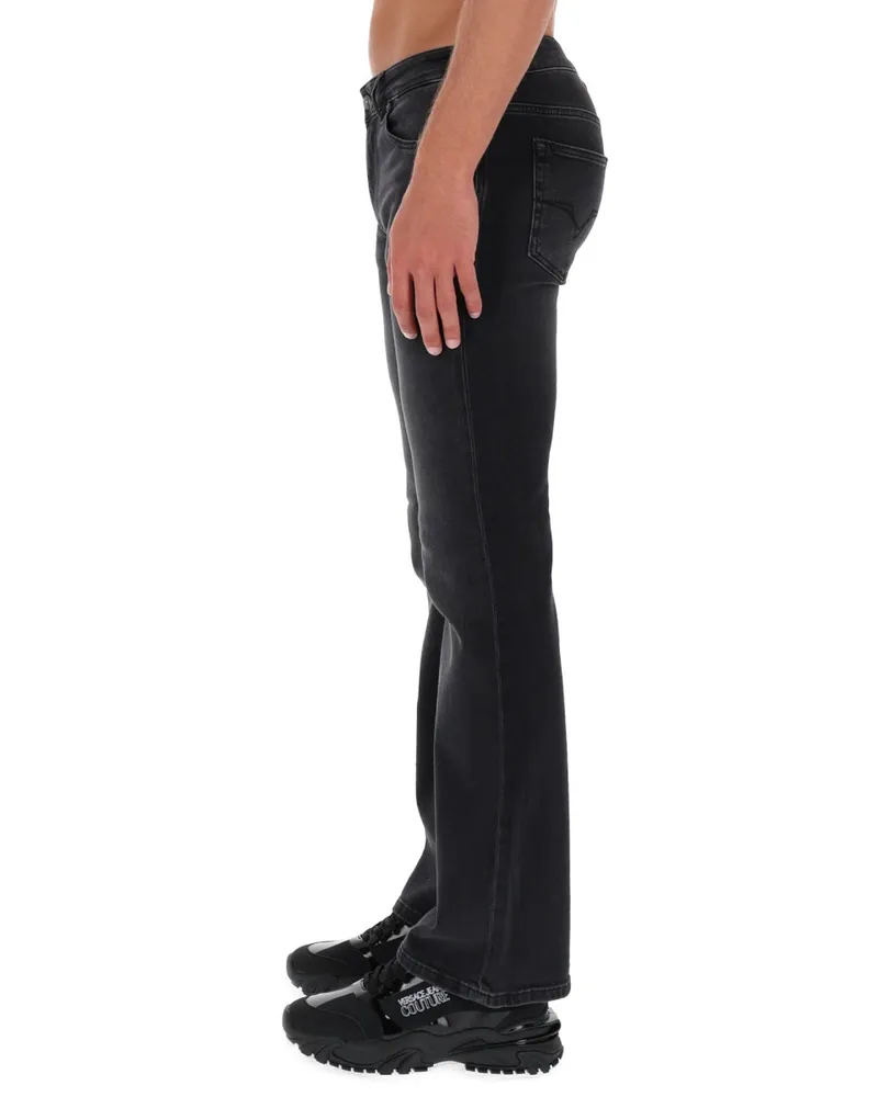Versace Jeans Slim-Fit Cotton Jeans — Black Black