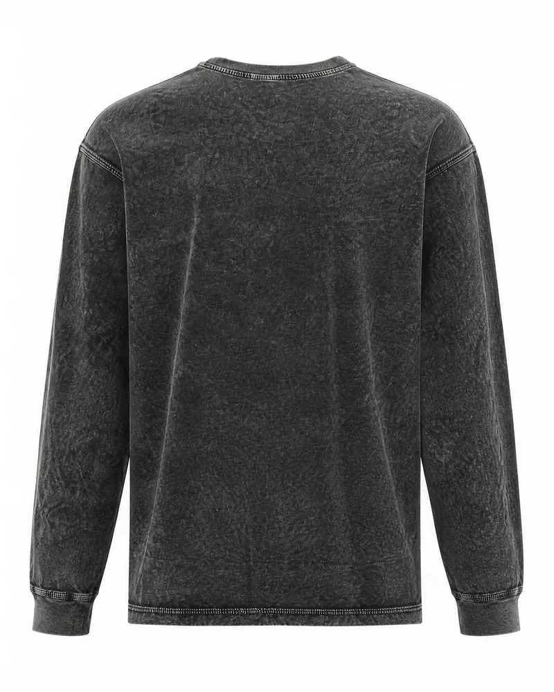 Diesel Faded Cotton T-Shirt — Black Black
