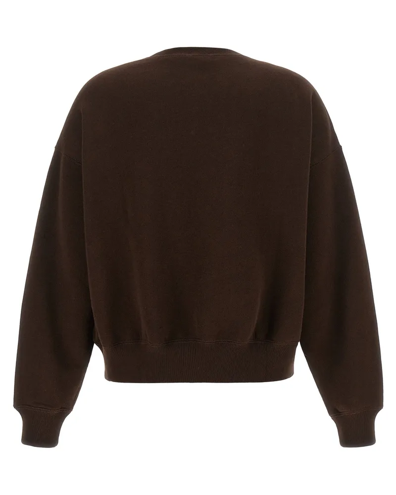 Ralph Lauren Embroidered Pony Logo Sweatshirt — Brown Brown