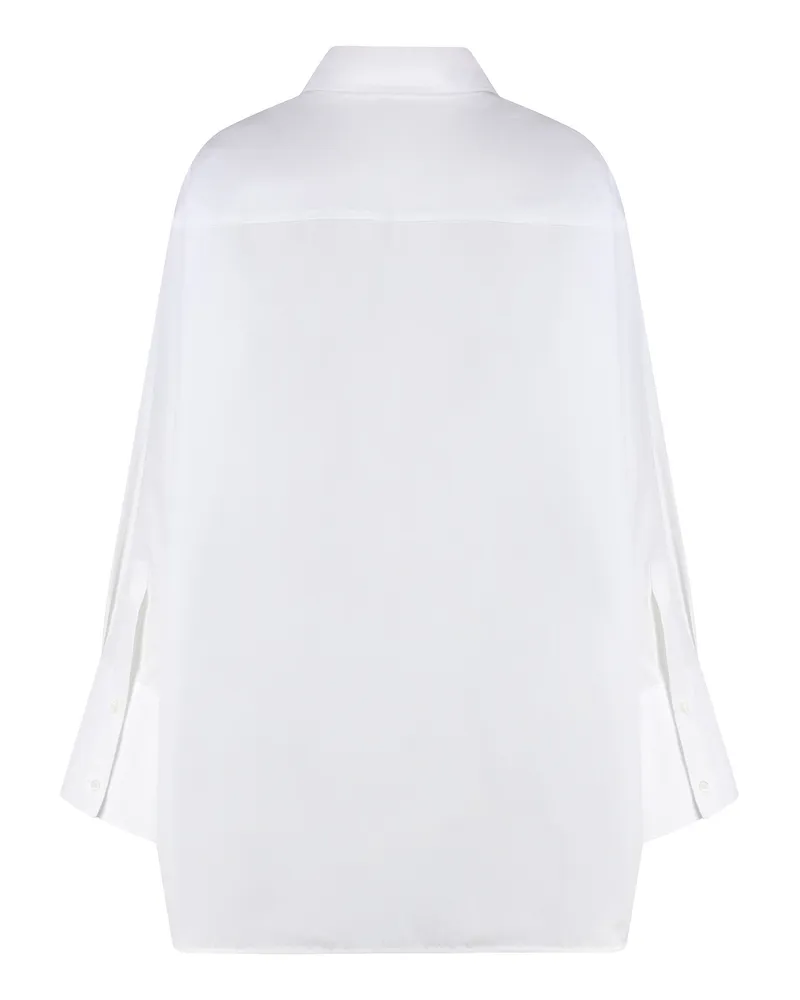 OFF-WHITE Women's Shirtdress Cotton White Dress White