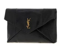 Women's Black Leather Clutch Neronero