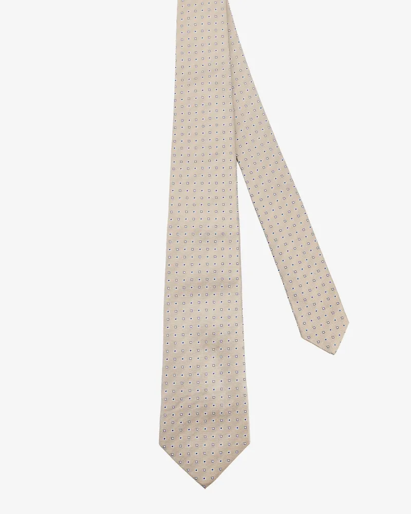 Kiton Men's Tie Silk Beige Ties & Bow Beige