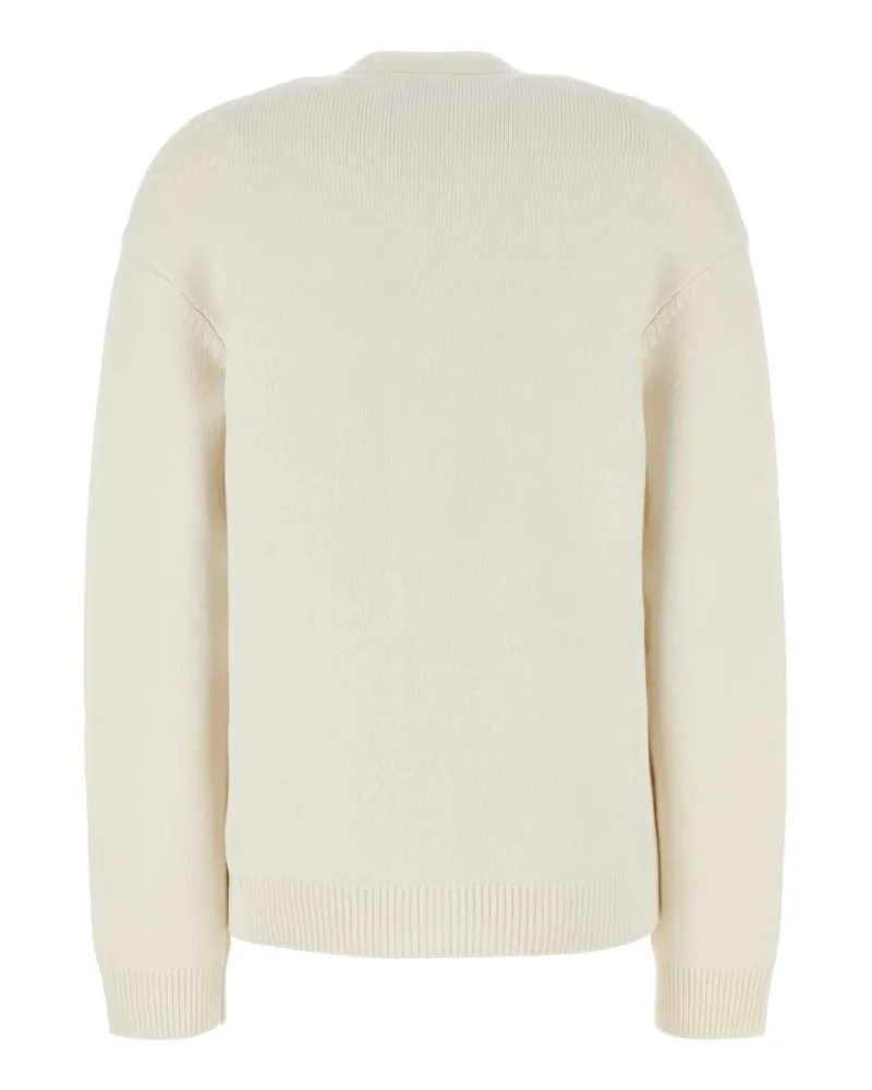 Fendi White Exterior: Cashmere Nylon Maglieria Sweater White