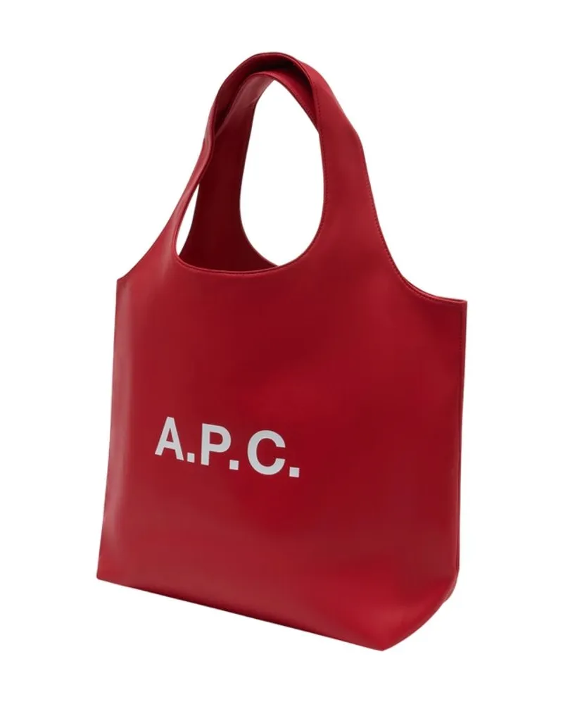 A.P.C. Unisex Ninon Shopper Bag -  Synthetic Red Totes-Shopping-Bags Red