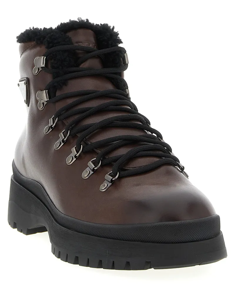 Prada Brixxen Ankle Boot — Brown Brown
