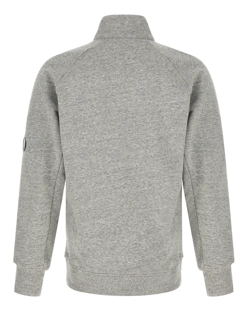 C.P. Company Half-Zip Cotton Sweatshirt — Gray Gray