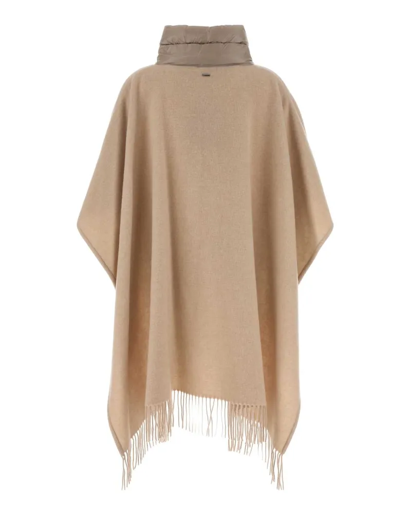 Herno Women's Pink Wool Blend Cape Nuovo Chantilly Exterior: Cashmere Sciarpe E Foulard Scarfs Beige