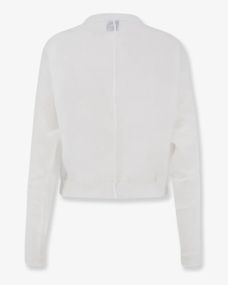 NUDE Women Polo Shirt White Cotton Tops White