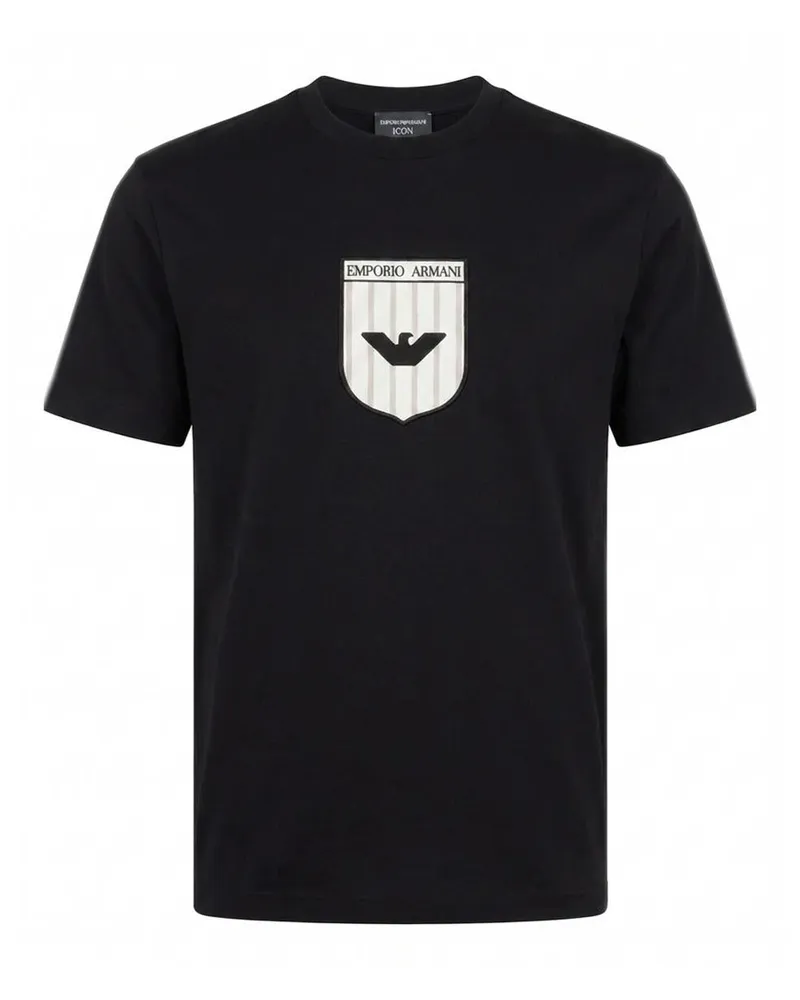 Emporio Armani Men's Crewneck T-Shirt Black Cotton T-Shirts And Polos Black