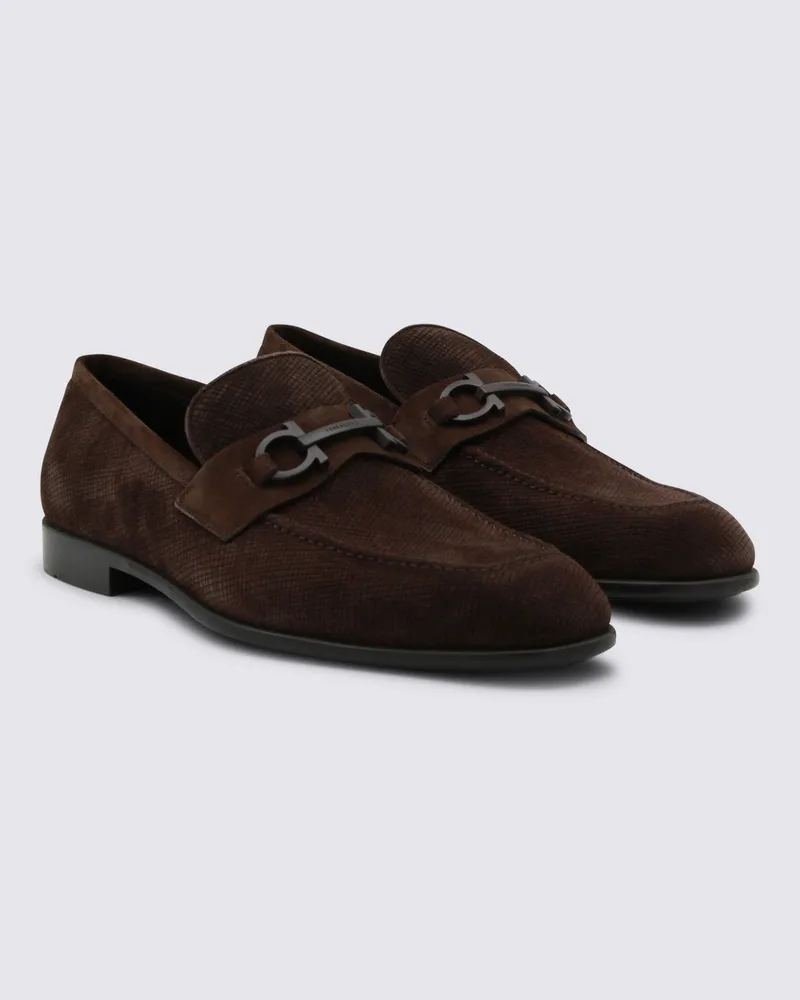 Ferragamo Men's Flat Shoes Bark || _cover Le Sole El Brown