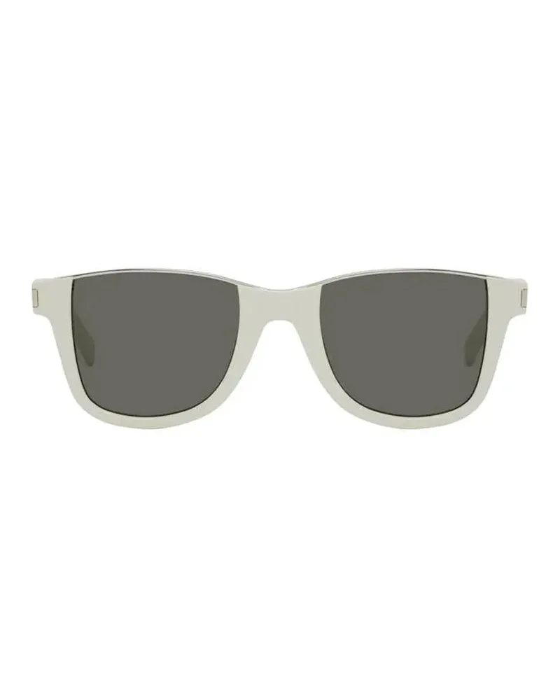 Saint Laurent Men's , Frame And Lens Gray Sunglasses White