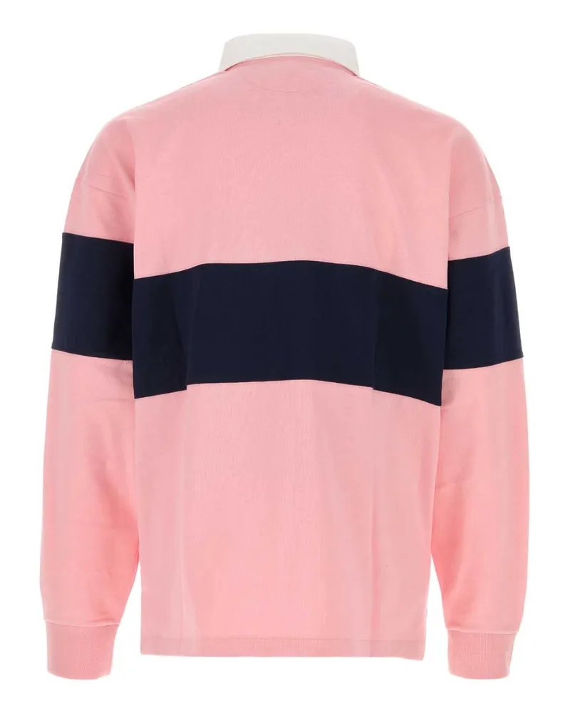 Ralph Lauren Men's Pink Cotton Polo Shirt Resortpinkcruisenavy Exterior Pink