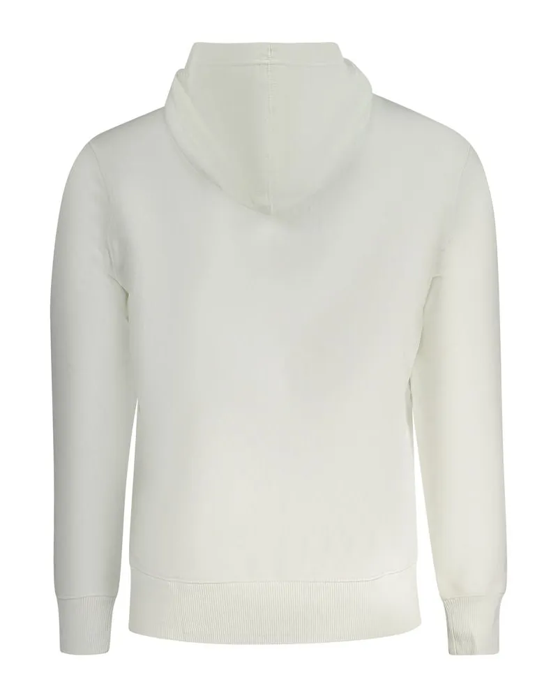 Calvin Klein Logo-Embroidered Cotton Hoodie — White White