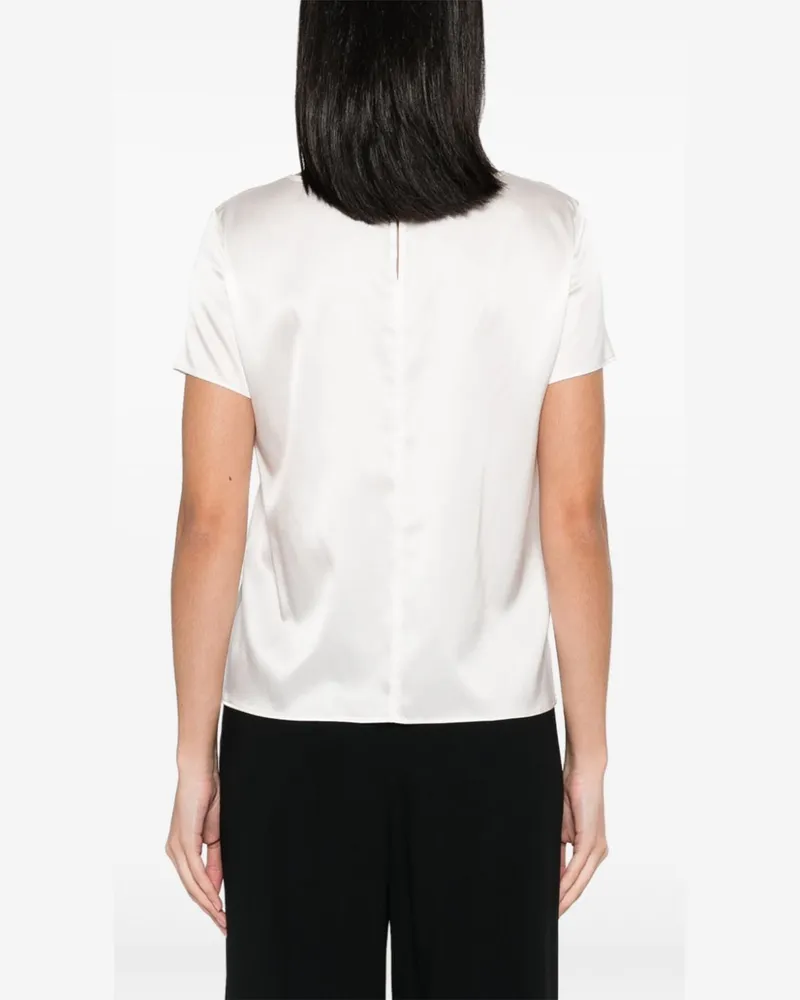 Emporio Armani Stretch-Silk T-Shirt — White White