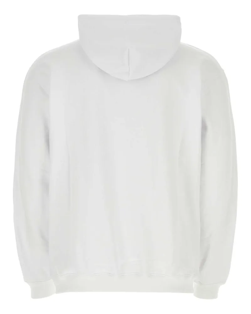 VTMNTS Men's White Cotton Blend Oversize Sweatshirt Exterior: Polyester Felpe Sweater White