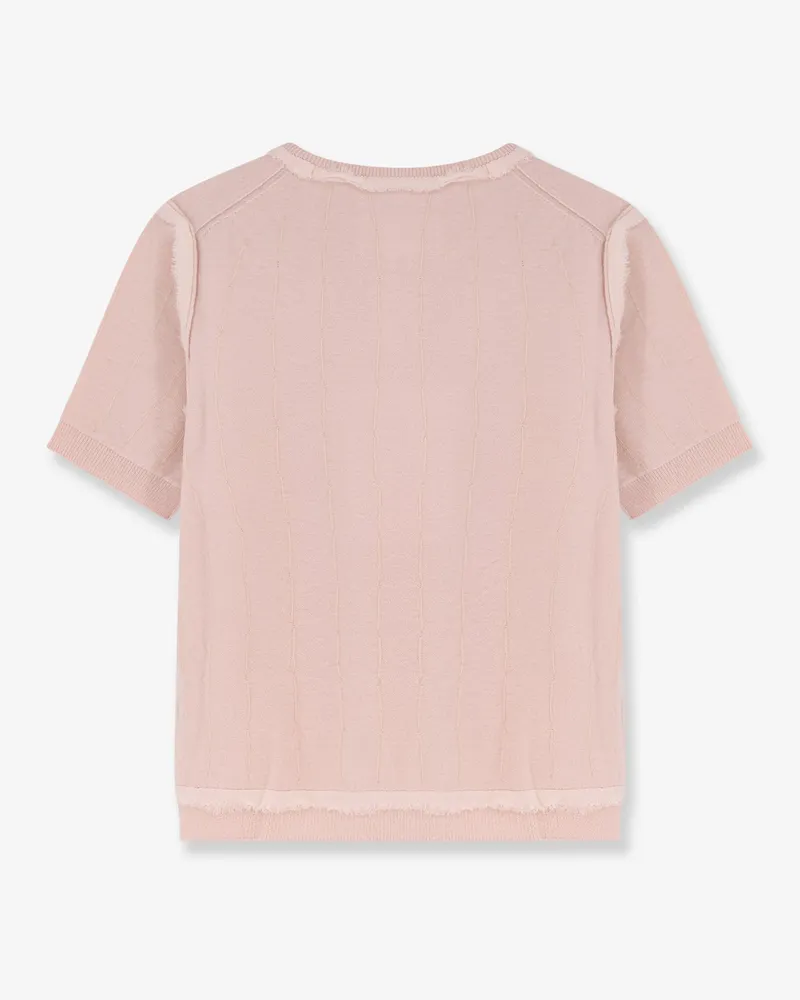 Maison Margiela Women Virgin Wool Sweater Pink Pink