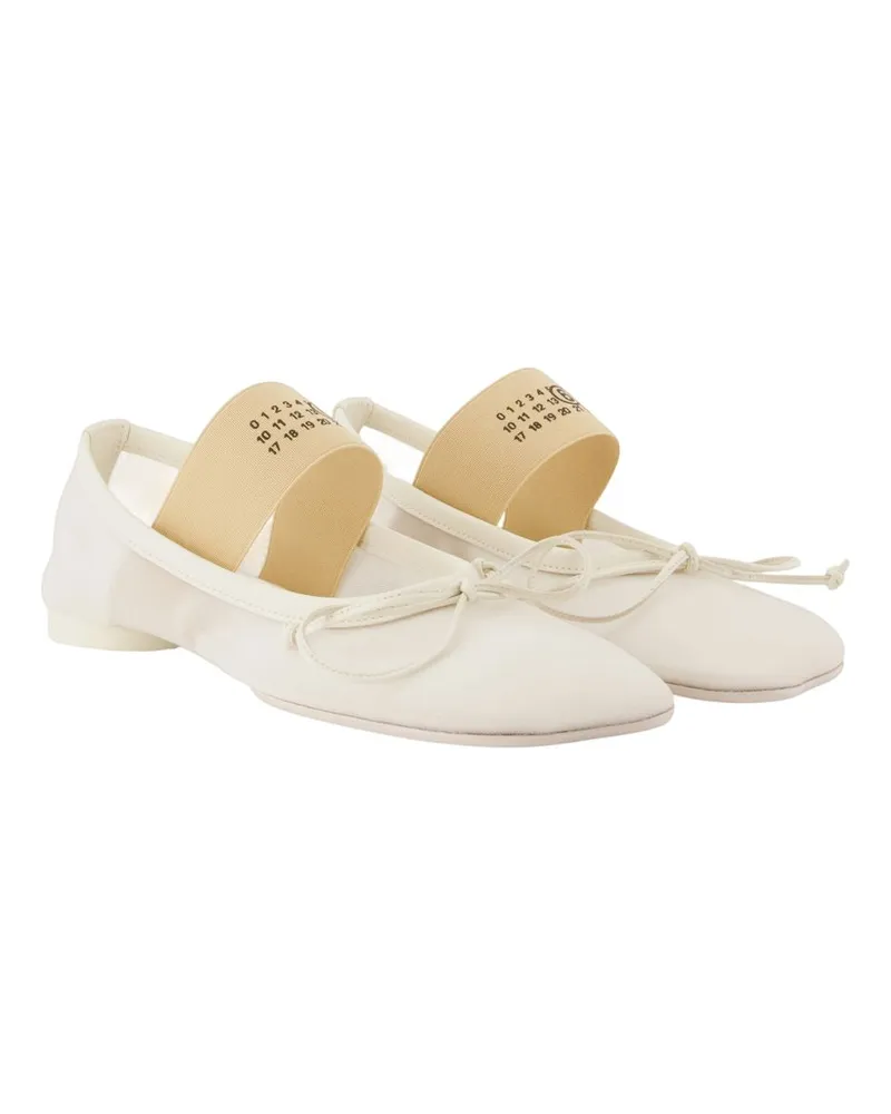 Maison Margiela Women's Ballerinas -  Synthetic Beige Shoes Flat-Shoes Beige